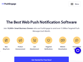 'pushengage.com' screenshot
