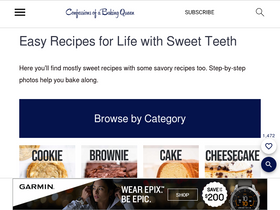 'confessionsofabakingqueen.com' screenshot