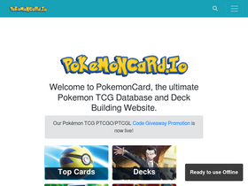 'pokemoncard.io' screenshot