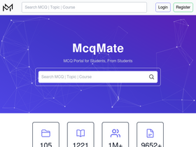 'mcqmate.com' screenshot