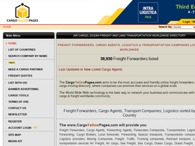 'cargoyellowpages.com' screenshot