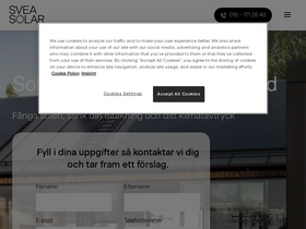 'sveasolar.se' screenshot