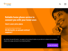 'vonageforhome.com' screenshot