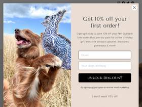 outbacktails.com homepage screenshot