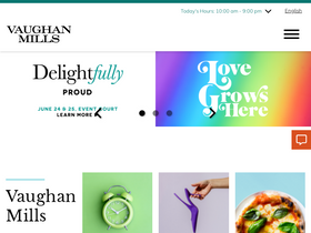 'vaughanmills.com' screenshot