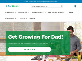 'aerogarden.com' screenshot