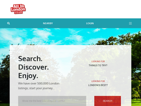 'allinlondon.co.uk' screenshot