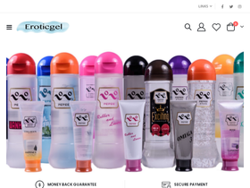 eroticgel.co.nz homepage screenshot