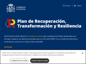 'planderecuperacion.gob.es' screenshot