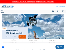 '1800wheelchair.com' screenshot