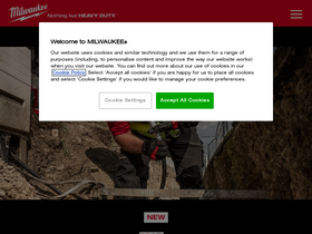 'milwaukeetool.eu' screenshot