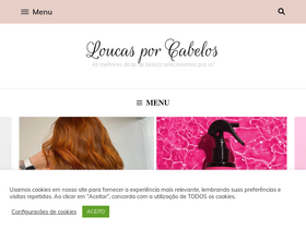 'loucasporcabelos.com.br' screenshot
