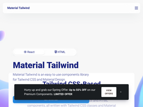 'material-tailwind.com' screenshot