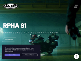 'hjchelmets.us' screenshot