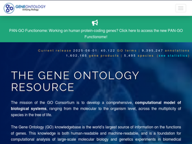 'geneontology.org' screenshot