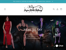 Sugarstitchclothing homepage screenshot