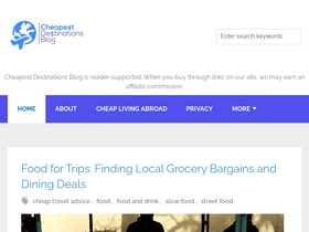 'cheapestdestinationsblog.com' screenshot