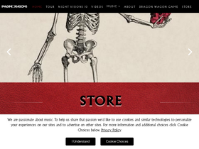 'imaginedragonsmusic.com' screenshot