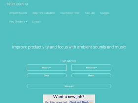 'deepfocus.io' screenshot