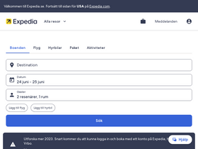 'expedia.se' screenshot