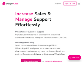 'delightchat.io' screenshot