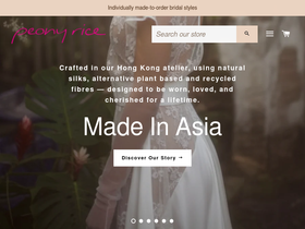 peonyrice.com homepage screenshot