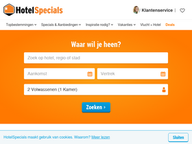 'hotelspecials.nl' screenshot
