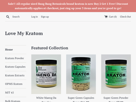 lovemykratom.com homepage screenshot