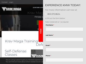 'kravmaga.com' screenshot