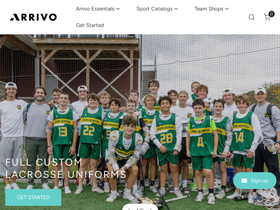 arrivoathleticwear.com homepage screenshot