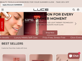 lucebeauty.com homepage screenshot