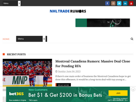 'nhltraderumors.me' screenshot