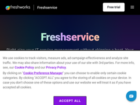'freshservice.com' screenshot