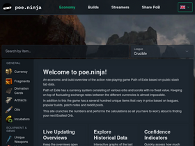 'poe.ninja' screenshot