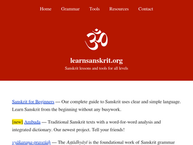 'learnsanskrit.org' screenshot