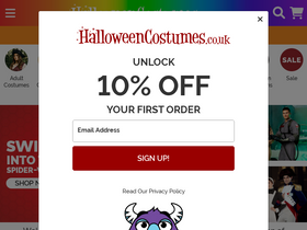 'halloweencostumes.co.uk' screenshot