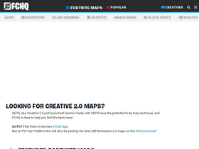 'fortnitecreativehq.com' screenshot