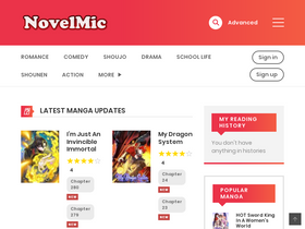 'novelmic.com' screenshot