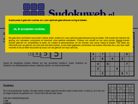'sudokuweb.nl' screenshot