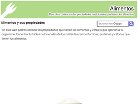 'alimentos.org.es' screenshot