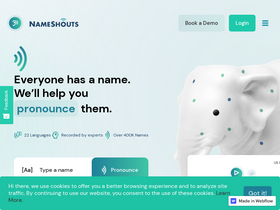 'nameshouts.com' screenshot