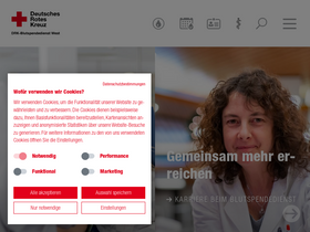 'blutspendedienst-west.de' screenshot