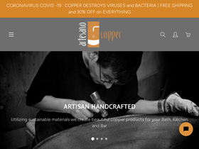 artesanocoppersinks.com homepage screenshot