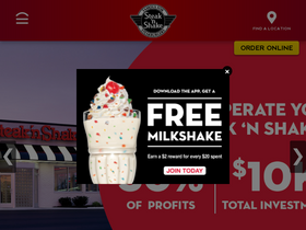 'steaknshake.com' screenshot