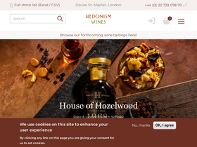 'hedonism.co.uk' screenshot