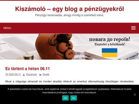 'kiszamolo.hu' screenshot