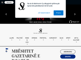 'gazetasi.al' screenshot