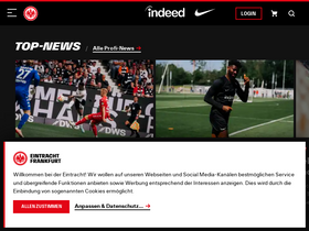 'eintracht.de' screenshot