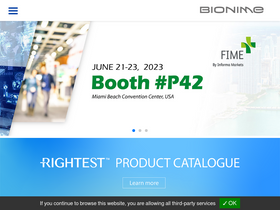 'bionime.com' screenshot