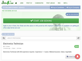 'job4u.ae' screenshot